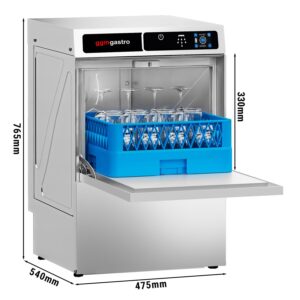 Umývačka na sklo - digitálny model, 3,3 kW, vrátane dávkovania a čerpadla