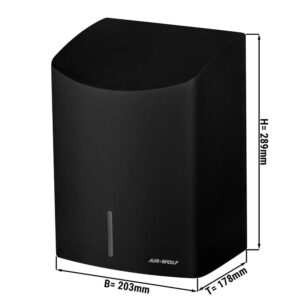 AIR WOLF sušiče – čierna matná nerez, senzorové – 2 ks