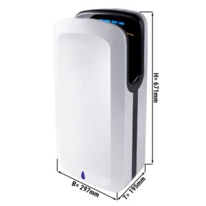 2 ks sušiča rúk s filtrom – biely variant