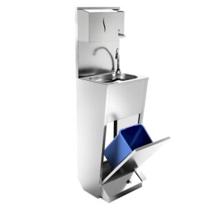 Umývacia stanica nerezová - s nožným ovládaním, dávkovačom mydla a papiera