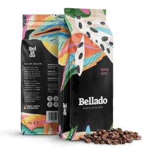 BELLADO kávové zrná Pepper Coast – 24 × 1 kg, 80 % Arabica, 20 % Robusta