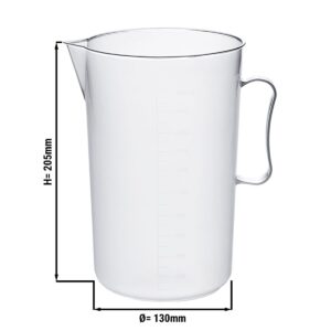 Odmerka - 2 litre, s dielikmi po 100 ml