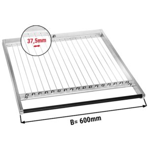 Rám pre dvojitú vykrajovačku praliniek – rozteč drôtov 37,5 mm