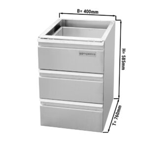Zásuvkový blok PREMIUM - 3 zásuvky - modul spodnej konštrukcie 400x760mm - pre 800mm