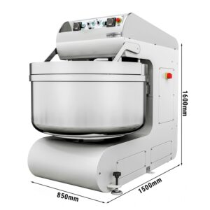 Pekársky špirálový stroj na cesto 205 litrov / 130 kg - 2 rýchlosti - pevná misa - 2 motory