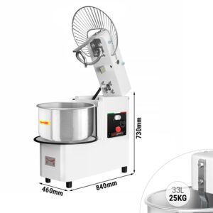 Stroj na prípravu cesta s jednou rýchlosťou 33 litrov / 25 kg - odnímateľná misa - sklopné miešadlo - časovač