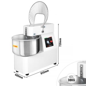 Stroj na prípravu cesta s dvoma rýchlosťami 42 litrov / 38 kg - pevná misa - časovač