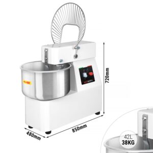 Stroj na prípravu cesta s časovačom 42 litrov / 38 kg - pevná misa