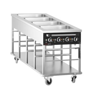 Termovozík Bain-Marie – 4x GN 1/1 nádoby – regulácia teploty samostatná