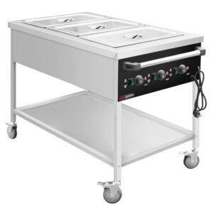 Termovozík Bain-Marie – 3x GN 1/1 nádoby – regulácia teploty samostatná