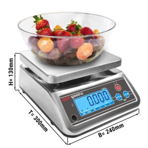 Digitálna kuchynská váha do 6 kg, stupnica: 2 gramy
