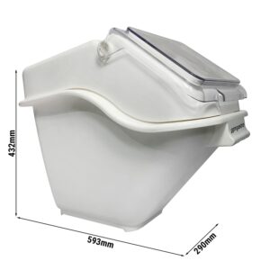 Nádoba na prísady - 20 litrov, vyrobená z polypropylénu, biela