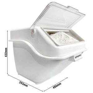 Nádoba na prísady - 40 litrov, vyrobená z polypropylénu, biela