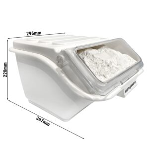 Nádoba na prísady - 8 litrov - vyrobená z polypropylénu - biela