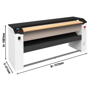 Elektrická žehlička na bielizeň 1000 mm výkon 25 kg/h