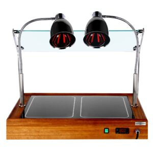 Výhrevná doska s 2 lampami – dizajn s efektom dreva