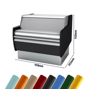 Chladiaci pult Hendi - 1930mm, s LED osvetlením a 1 policou, štandardne s čiernym predným panelom