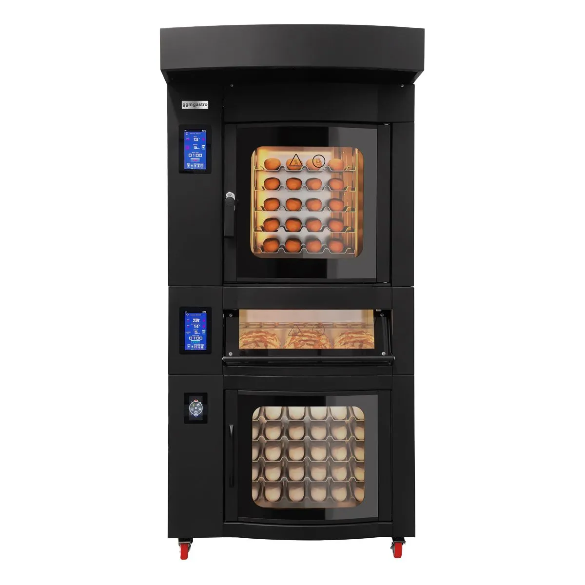 Rotačná pekárenská rúra Digitálna – 5x EN 60x40, pizza pec, kysnutie, umývací systém – Obrázok 3
