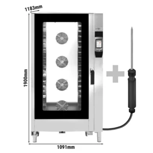 Dotykový konvektomat – 40x GN 1/1 alebo 20x GN 2/1, s umývacím systémom, so vozíkom