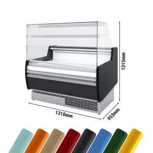 Chladiaci pult Hendi - 990mm, s LED osvetlením a 1 policou, štandardne s čiernym predným panelom