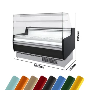 Chladiaci pult Hendi - 1310mm, s LED osvetlením a 1 policou, štandardne s čiernym predným panelom