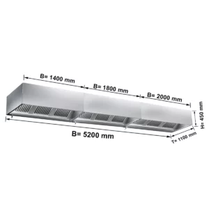 Digestor – 5,2m, filter, lampa
