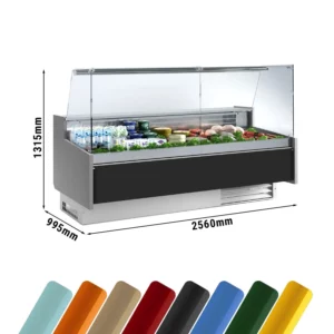 Chladiaci pult Hendi - 2500mm, štandardne s čiernym predným panelom