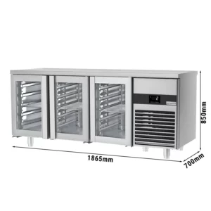 Premium chladiaci pult – 1860x700mm, 3 sklenené dvere
