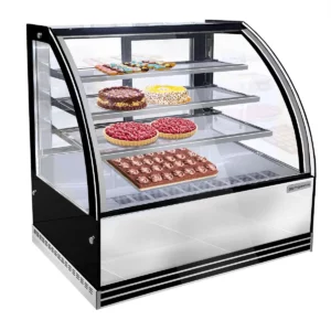 Vitrína Hendi – 1500 mm, s LED osvetlením a 3 policami