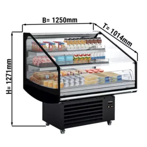 Chladiaci pult / ostrov – 1250 mm – s dvoma policami