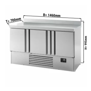 Chladiaci stôl Premium Plus – 1460×700 mm, 3 dvere, s podstavcom