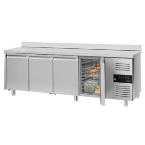 Chladiaci stôl ECO – 2200×700 mm, 4 dvere s lemom (KTS227AND#4T)