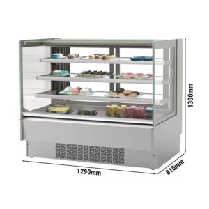 Vitrína na torty - 1290 mm, LED osvetlenie, 3 police