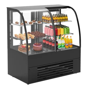 Samoobslužná vitrína na torty – 1400 mm, LED osvetlenie, 2 police
