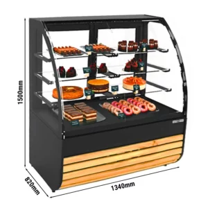 Vitrína na torty - 1340 mm, LED osvetlenie, 3 police