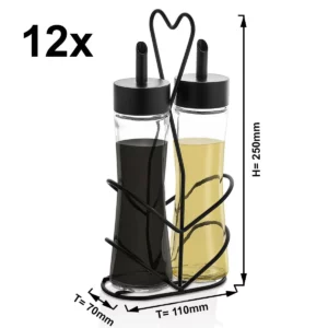 Karé Hendi - 2 diely v stojane - ocot a olej (12 kusov)