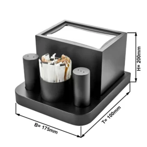 Cruet Hendi - 4 kusy, obrúsky, špáradlá, soľ a korenie