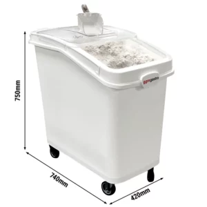 Vozík na múku z polypropylénu – 100 l