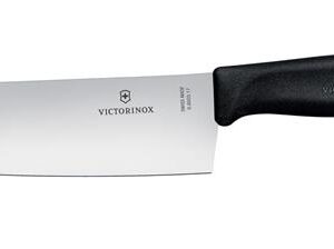 Santoku nôž Victorinox – s ocieľkou, čierna rukoväť, 298 mm