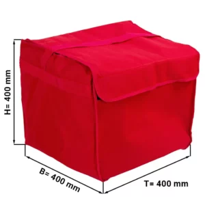 Sada 5 Izolovaných Pizza Tašiek – 8-box, 37×37 cm, červená