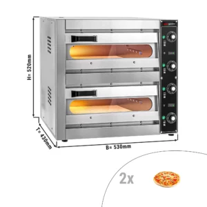 Pizza rúra mini elektrická – 1+1x 33,5 cm, manuálne ovládanie