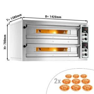 Manuálna pizza pec – 9+9x33 cm,