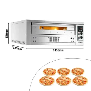 Plynová pizza pec - ručná, 6x Ø33 cm