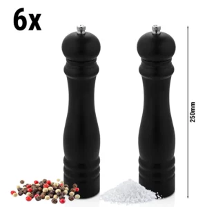 Súprava 6x mlynčekov na korenie a soľ Hendi - výška 250 mm