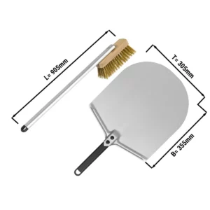 Sada pizza lopata s kartáčom