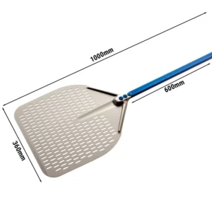 Hliníková pizza lopata – 36 cm, perforovaná