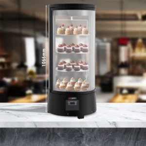 Stolová panoramatická vitrína - 68 litrov, 420 mm, 4 police, čierna