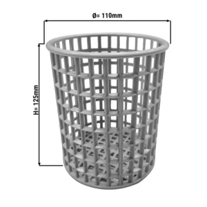 Okrúhly košík na príbory - sivý (12 kusov)