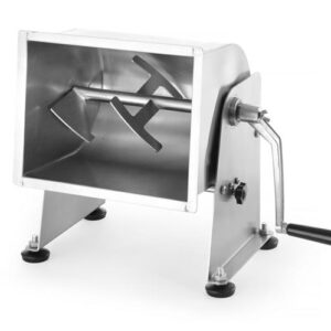 Ručný miesič na náplň do klobás Hendi – výklopný zásobník, objem 20 l, 285x550x385 mm