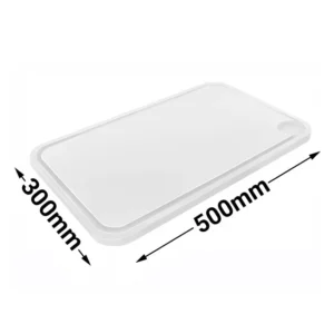 Doska na krájanie s drážkou na šťavu - 30 x 50 cm - biela